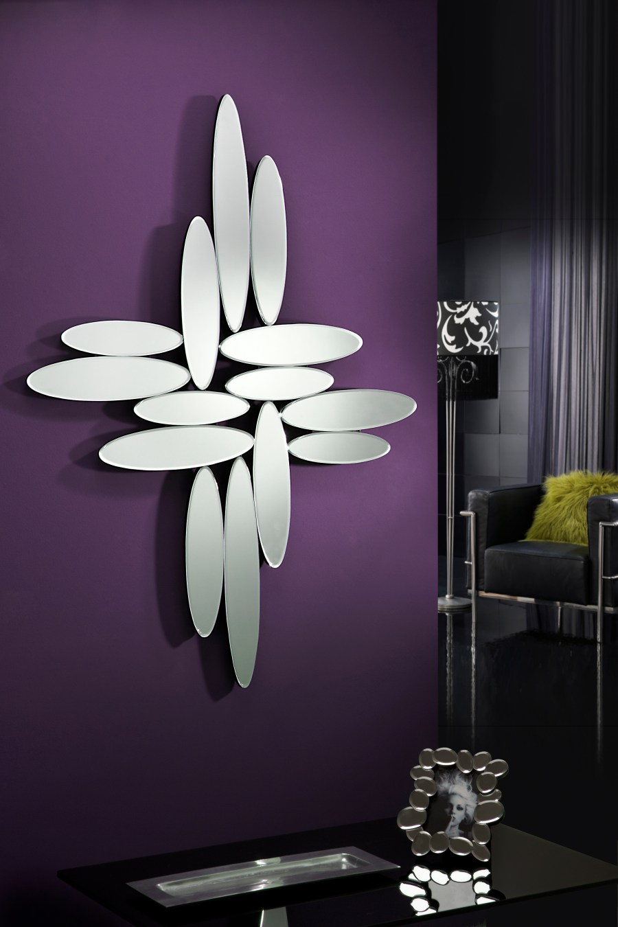 Espejo moderno de cristal 1 - Villalba Interiorismo