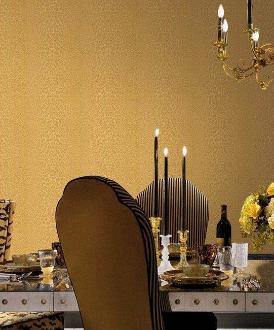 Comedor con papel pintado de Roberto Cavalli (3)  - Villalba Interiorismo