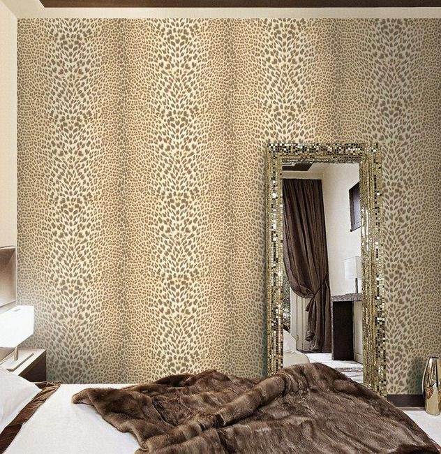 Habitación con papel pintado de Roberto Cavalli (2) - Villalba Interiorismo