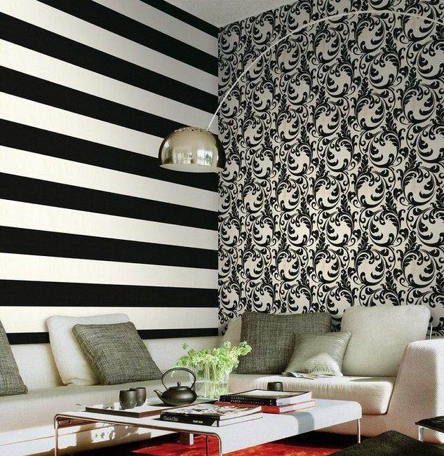 Salón con papel pintado de Roberto cavalli (8) - Villalba Interiorismo