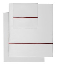 Sábana Roma bordón rojo de Bassols - Villalba Interiorismo