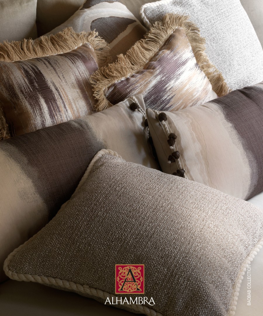 Cojines étnicos colección Baobab de Alhambra (2) - Villalba Interiorismo