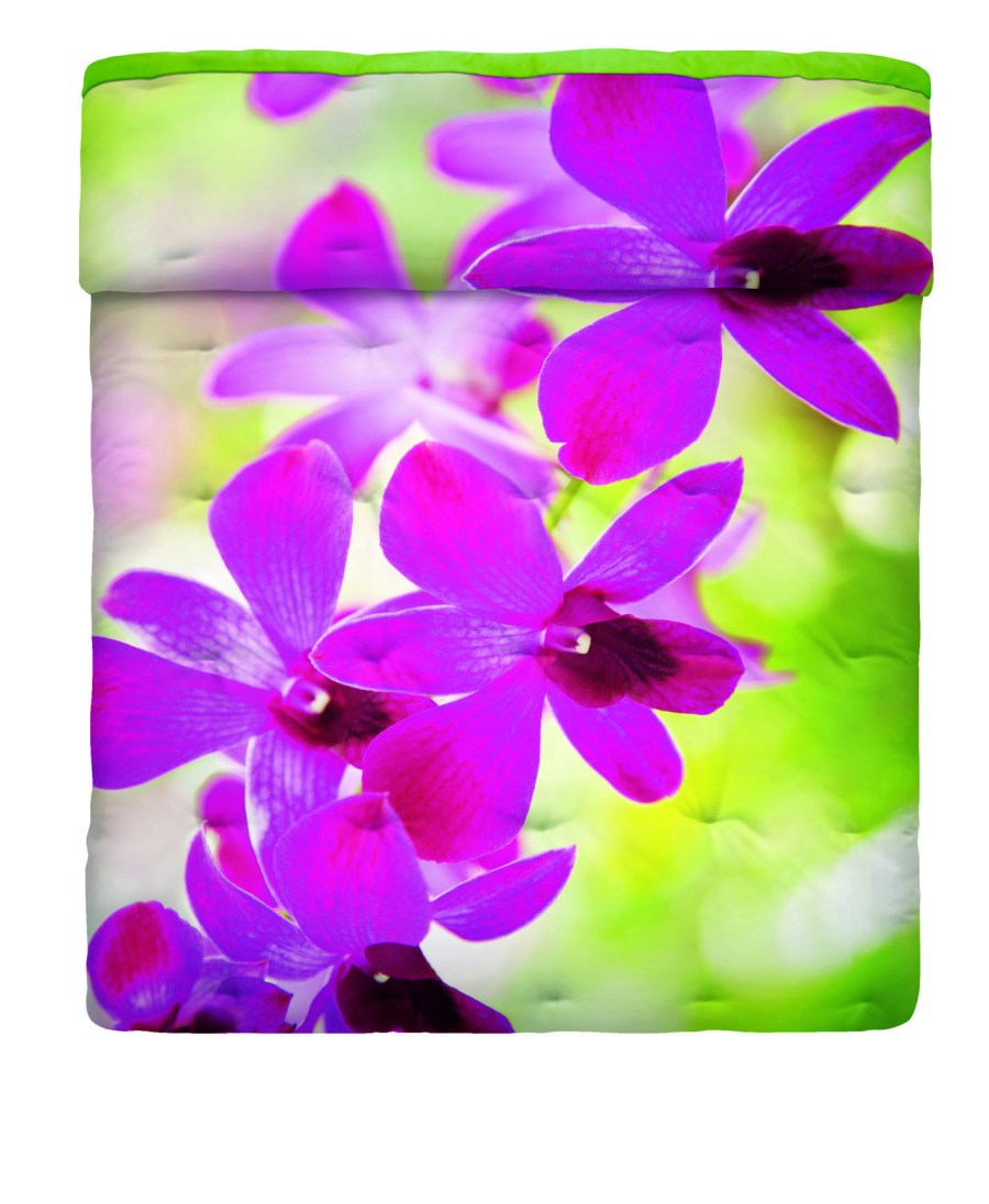 Colcha estampada fucsia - Villalba Interiorismo