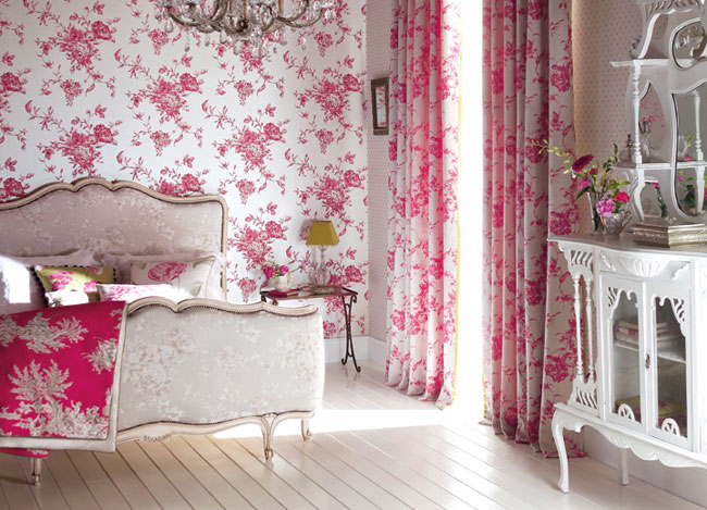 Papel pintado a juego con cortinas - Villalba In teriorismo