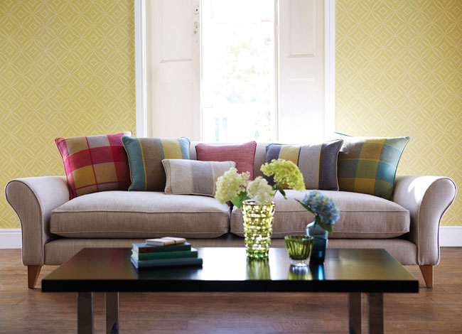 Papel pintado en amarillo - Villalba Interiorismo (4)