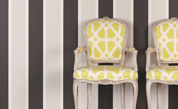 Papel pintado a rayas - Villalba Interiorismo