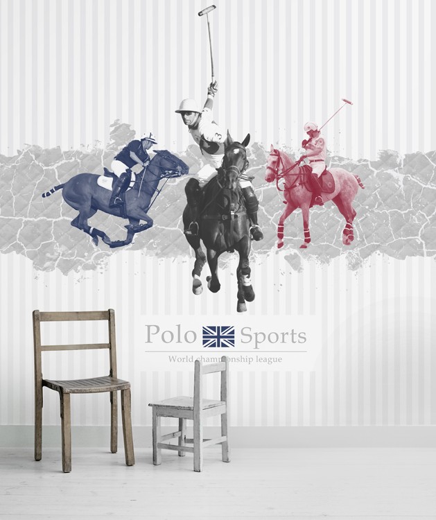 Mural Polo league de Coordonné - Villalba Interiorismo