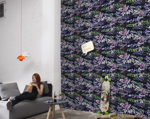 Papel pintado Graffitti de Coordonné - Villalba Interiorismo