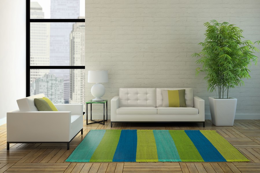 Alfombra a rayas - Villalba Interiorismo