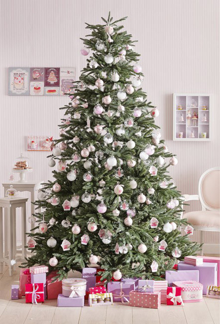 Árbol de Navidad en rosa - Villalba Interiorismo