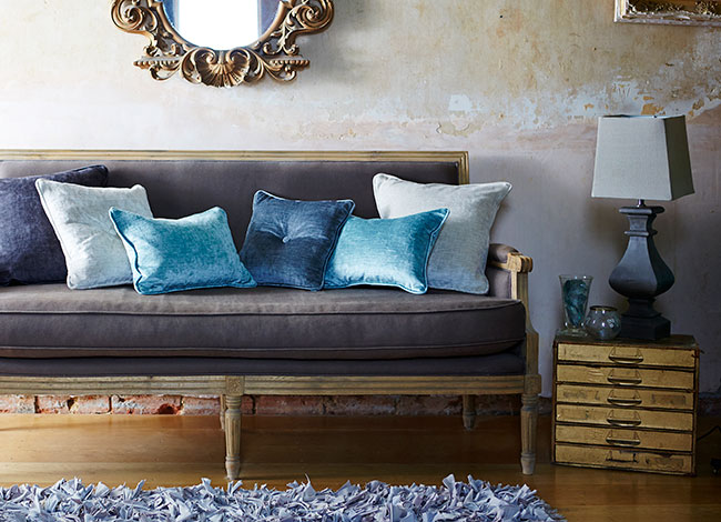 Cojines en azul - Villalba Interiorismo (2)