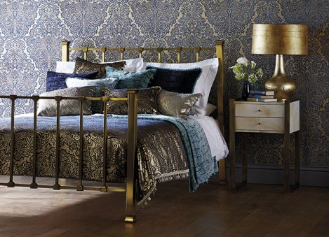 Decoración en azul y dorado - Villalba Interiorismo (2)