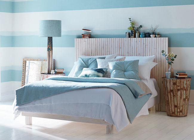 Dormitorio en color turquesa - Villalba Interiorismo