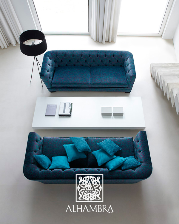 Sofás azul - Villalba Interiorismo