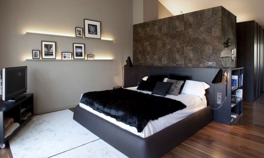 Papel pintado con textura potro - Villalba Interiorismo