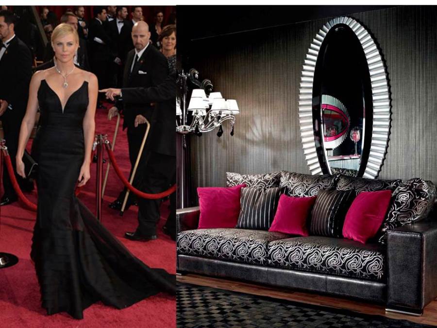 Charlize Theron y decoración glamour - Villalba Interiorismo