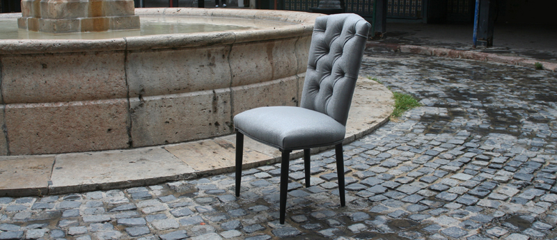 Silla con capitoné - Villalba Interiorismo