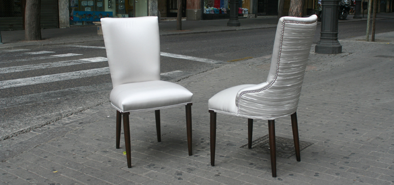 Sillas respaldo tapizado - Villalba Interiorismo