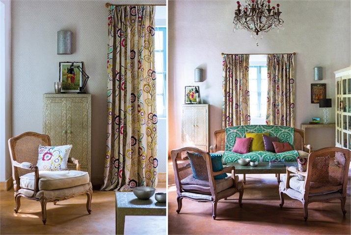 Telas de flores Harlequin - Villalba Interiorismo