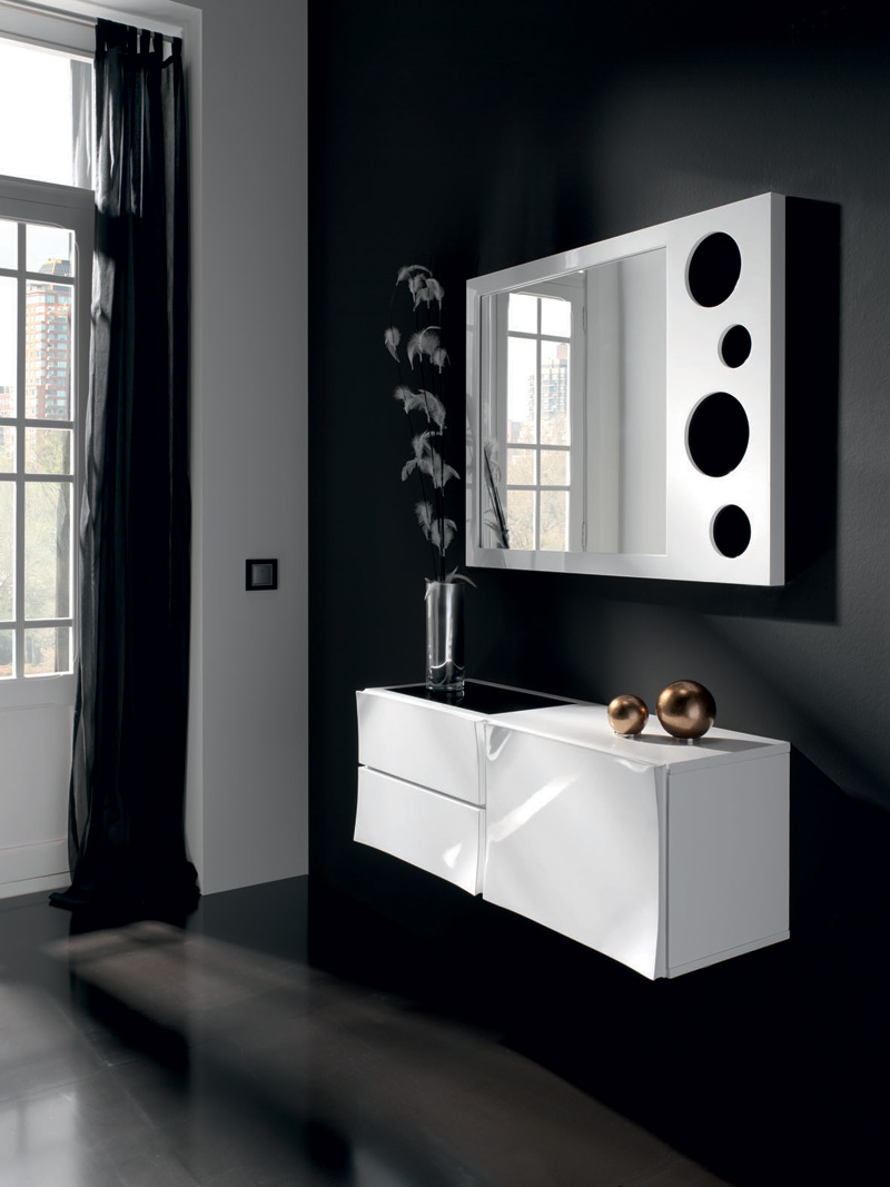 Mueble entrada con espejo - Villalba Interiorismo