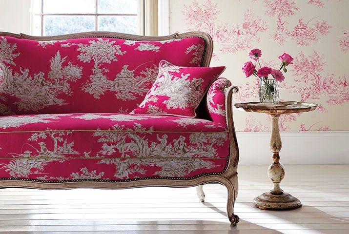 Papel pintado toile de jouy - Villalba Interiorismo