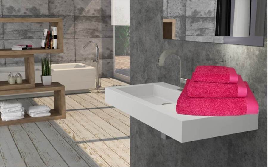 Juego toallas fucsia - Villalba Interiorismo (2)