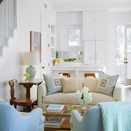 Salón en azul - Villalba Interiorismo