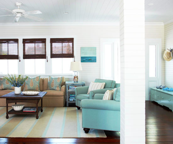 Salón en turquesa - Villalba Interiorismo