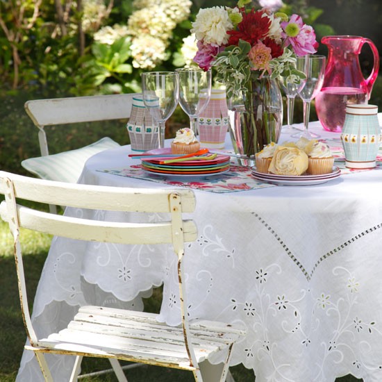 Mesa vestida para el exterior - Villalba Interiorismo