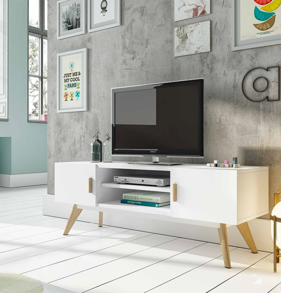 Mueble TV estilo nórdico - Villalba Interiorismo