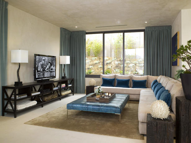 Dobles cortinas en salón - Villalba Interiorismo