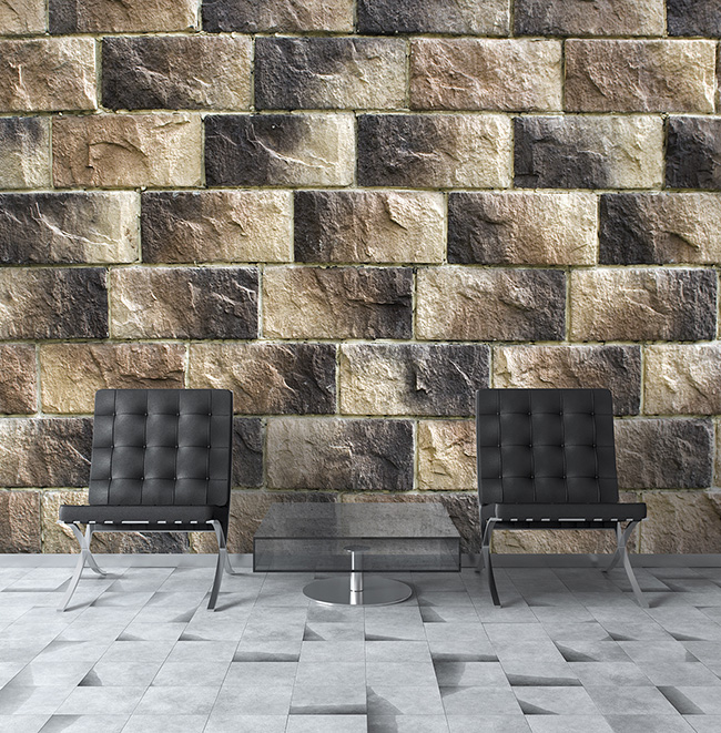 Papeles pintados piedras naturales - Villalba Interiorismo