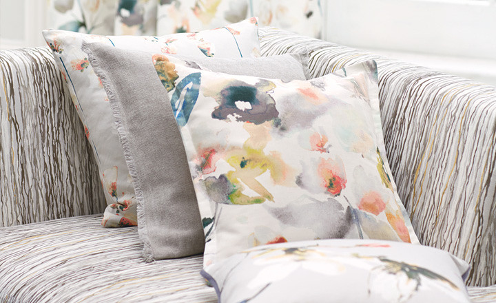 Cojines flores - Villalba Interiorismo