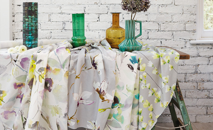 Telas estampadas flores - Villalba Interiorismo