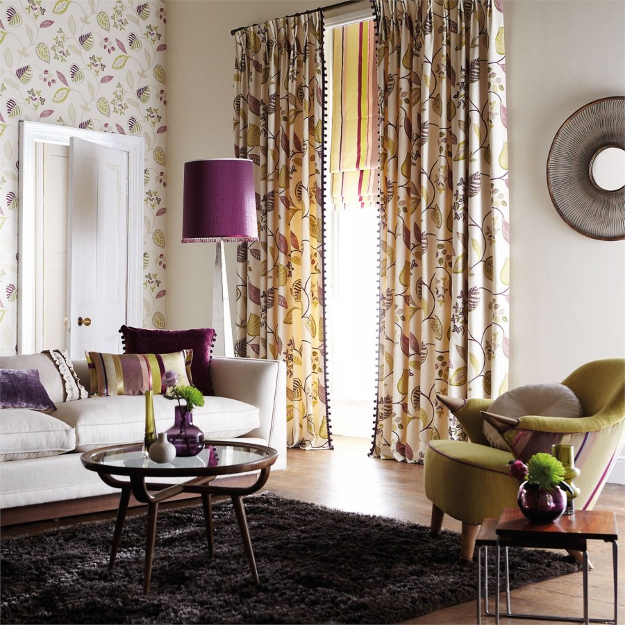 Cortinas estampadas de flores - Villalba Interiorismo (2)