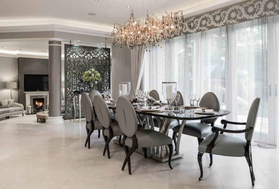 Lámpara en bronce y cristales de Serip - Villalba Interiorismo 2