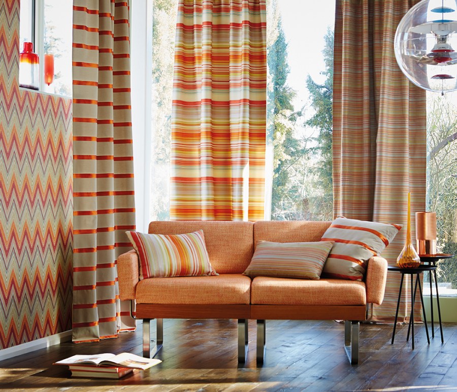 Papel pintado dibujo en Zig zag - Villalba Interiorismo