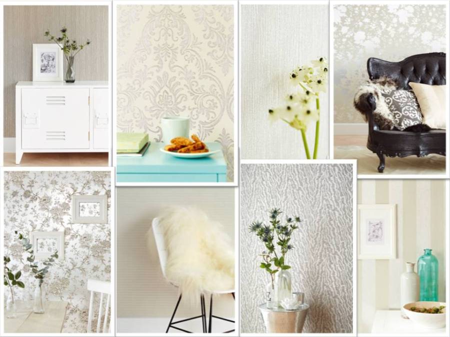 Papel pintado plata de Eijffinger - Villalba Interiorismo