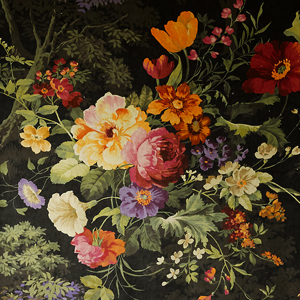 Tapicería terciopelo flores - Villalba Interiorismo (2)