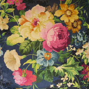 Tapicería terciopelo flores - Villalba Interiorismo