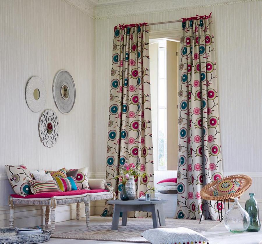 Telas bordadas - Villalba Interiorismo