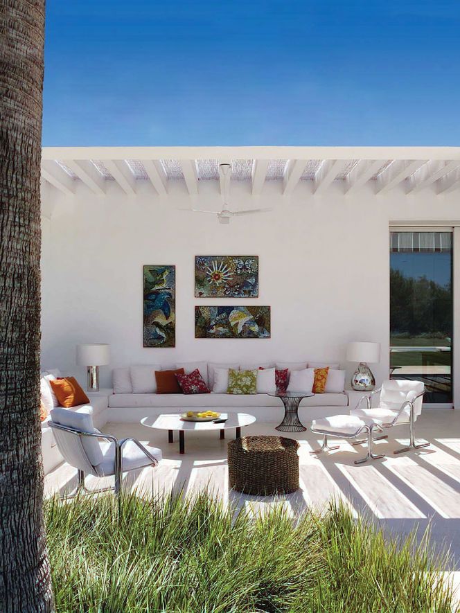 Terraza con telas outdoor - Villalba Interiorismo