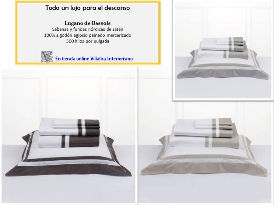 Sábana y funda nórdica Lugano de Bassols - Villalba Interiorismo