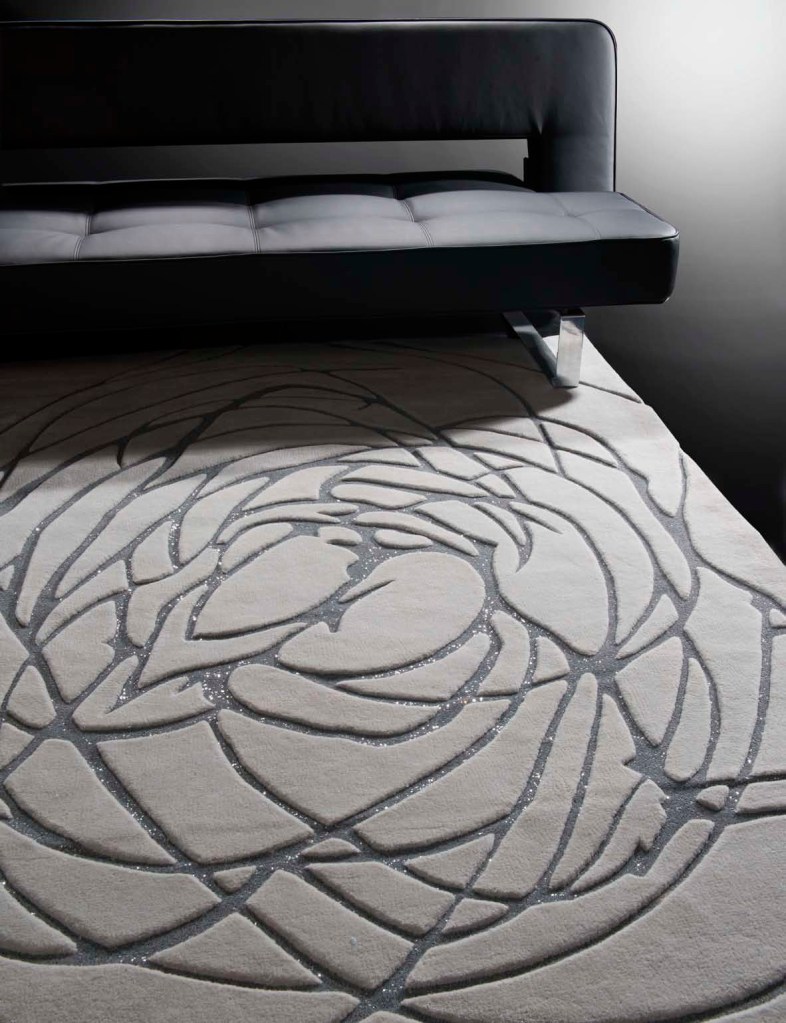 Alfombra de lana con plata - Villalba Interiorismo