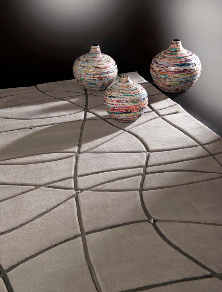 Alfombra de lana y cristales - Villalba Interiorismo