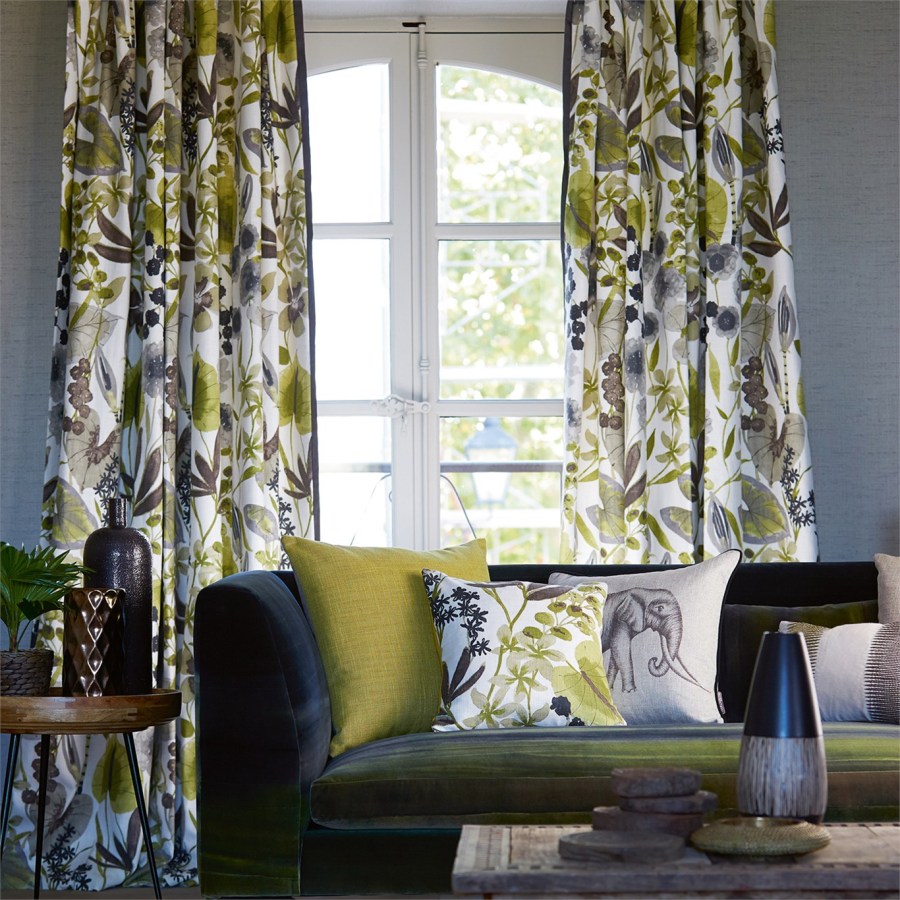 Cortina tela Harlequin . Villalba Interiorismo