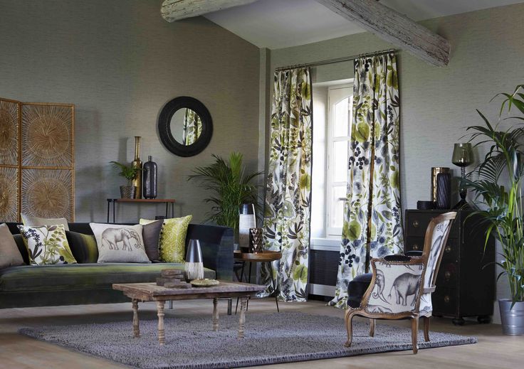 Salón gris y verde - Villalba Interiorismo