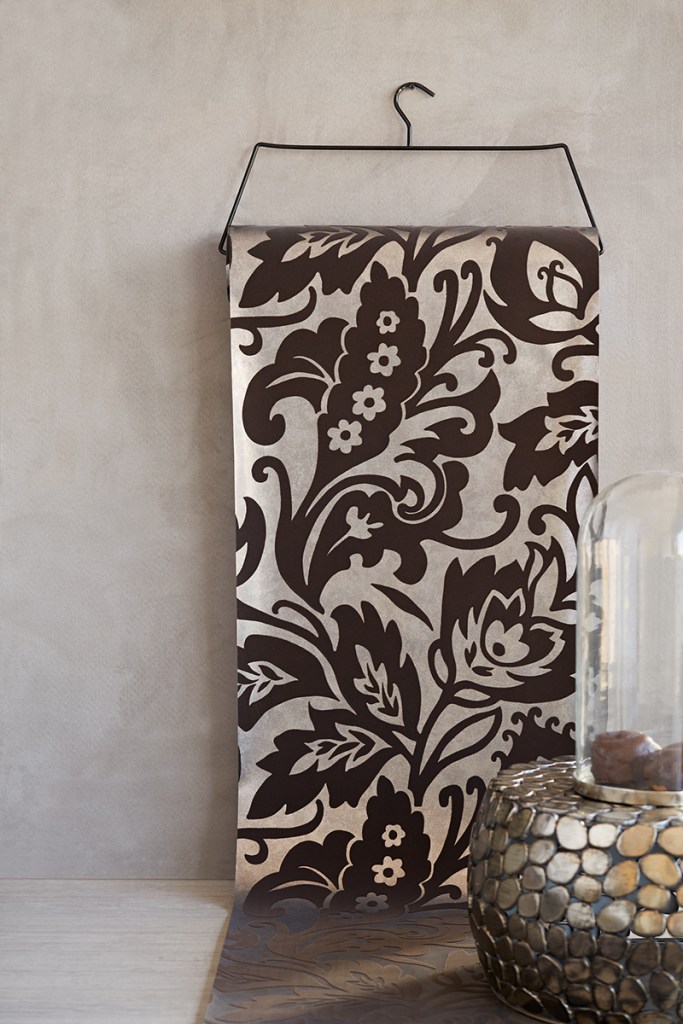 Papel pintado con brillo - Villalba Interiorismo