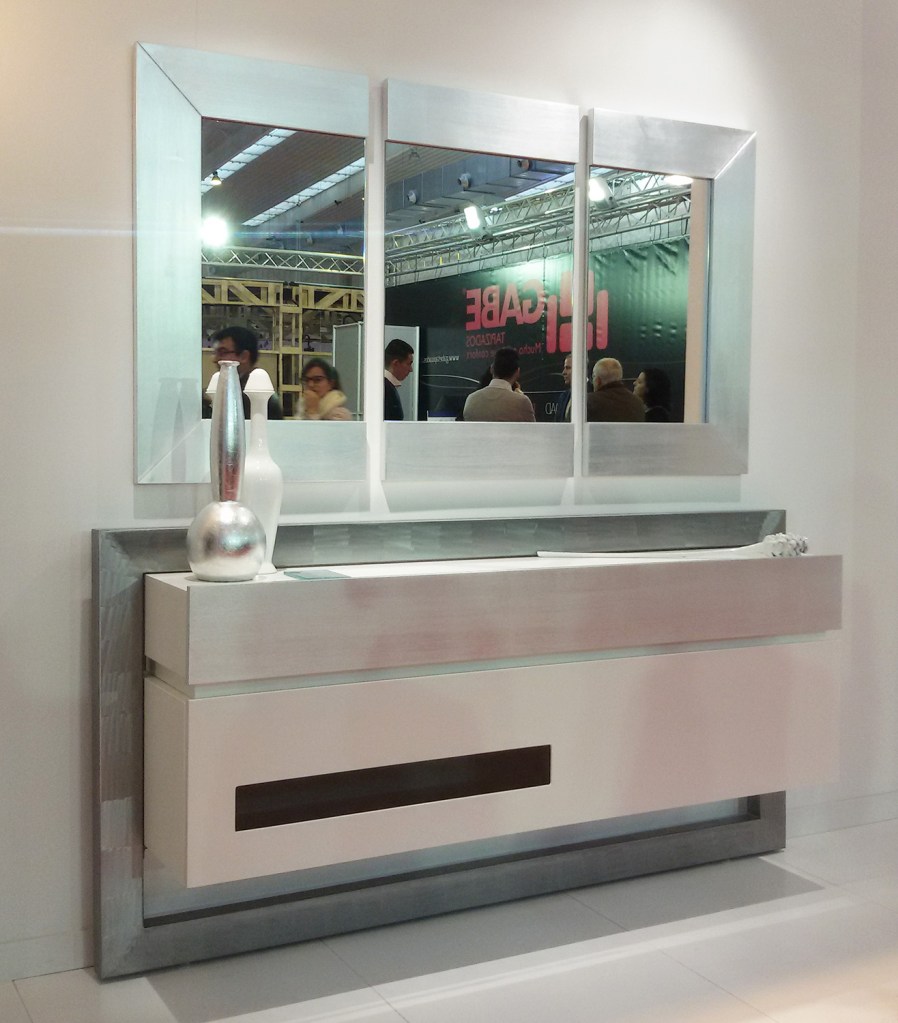 Consola acero y madera - Villalba Interiorismo