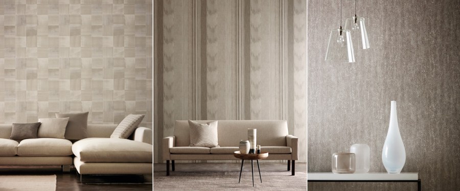 Papeles pintados tonos naturales - Villalba Interiorismo